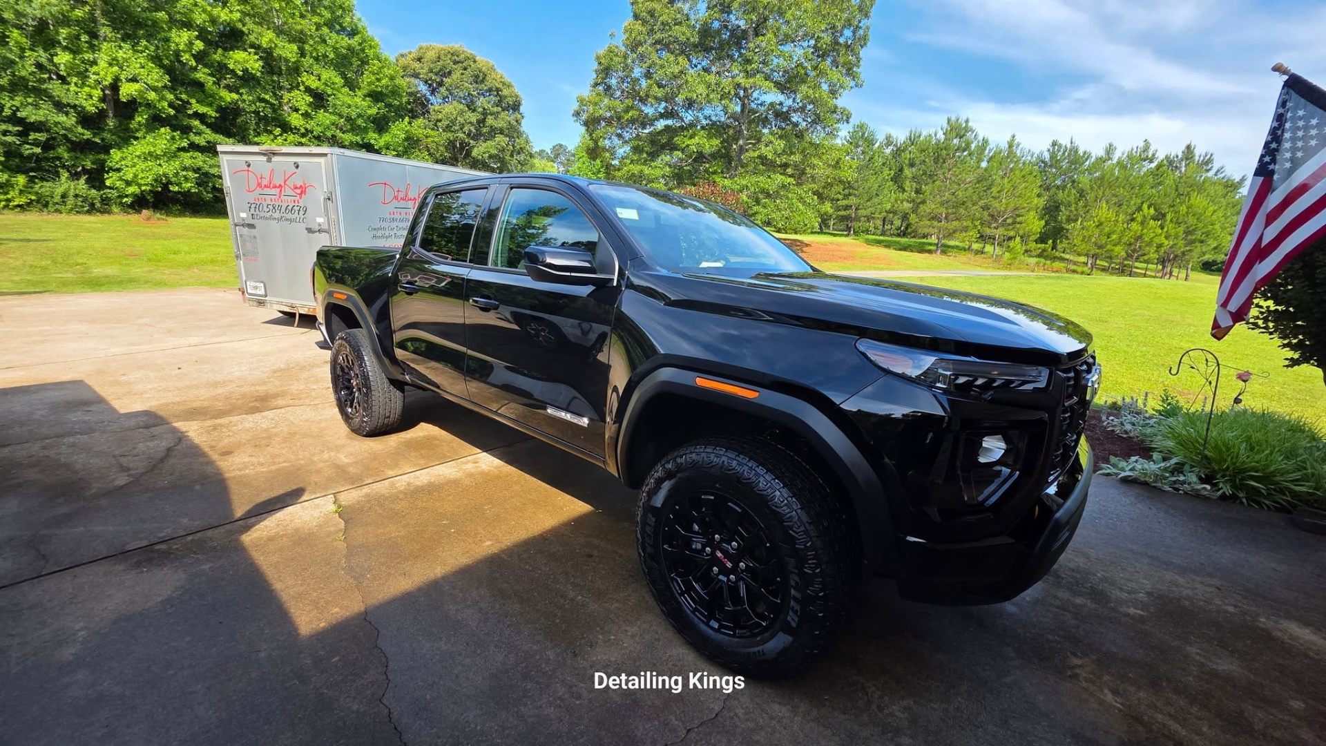 Black GMC Canyon full detail